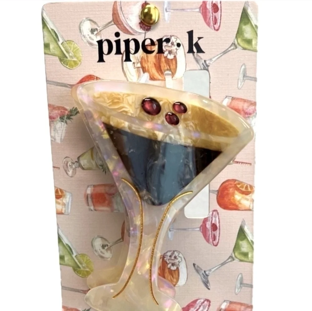 🍸 🔹️Piper K🔹️Espresso Martini Cocktail Hair Clip